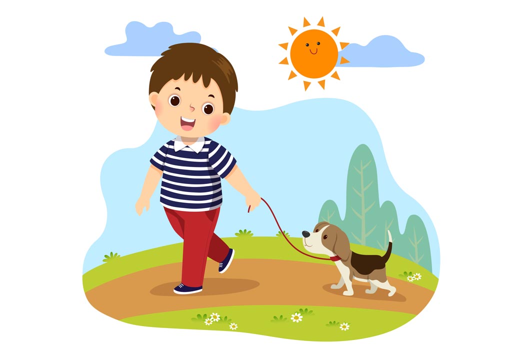 A boy with Dog